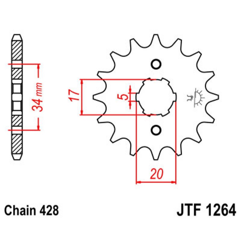 Vývodové koliesko JT JTF1264.14