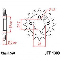 Vývodové koliesko JT JTF1309.16