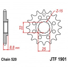 Vývodové koliesko JT JTF1901.16SC