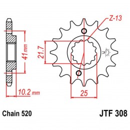 Vývodové koliesko JT JTF308.13
