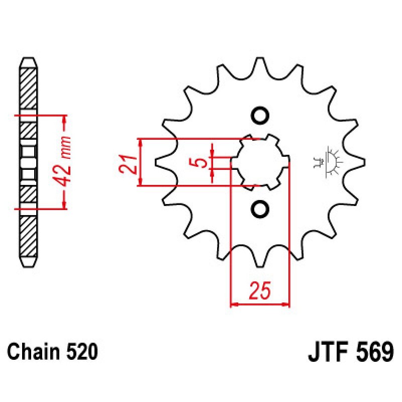 Vývodové koliesko JT JTF569.18