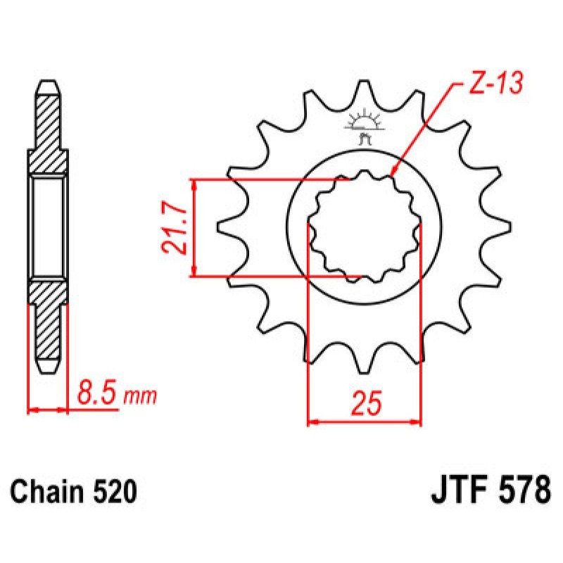 Vývodové koliesko JT JTF578.17