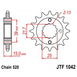Vývodové koliesko JT JTF1042.16