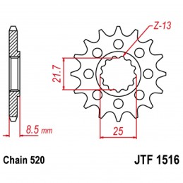 Vývodové koliesko JT JTF1516.17
