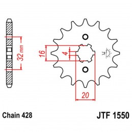 Vývodové koliesko JT JTF1550.13