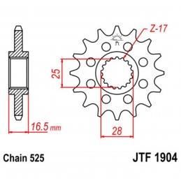Vývodové koliesko JT JTF1904.15