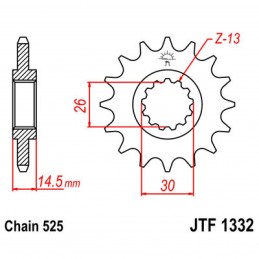 Vývodové koliesko JT JTF1332.14