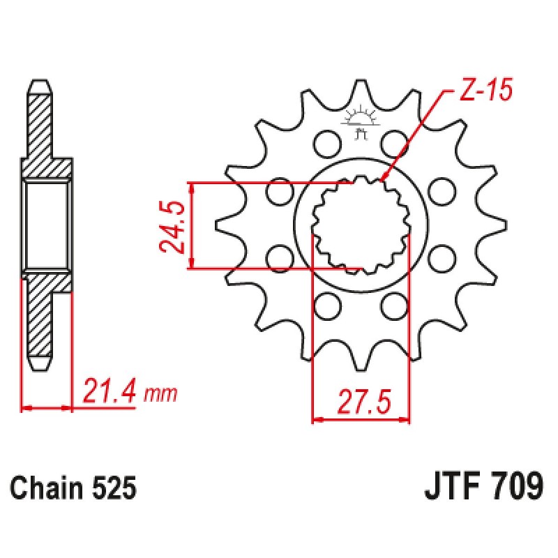 Vývodové koliesko JT JTF709.16