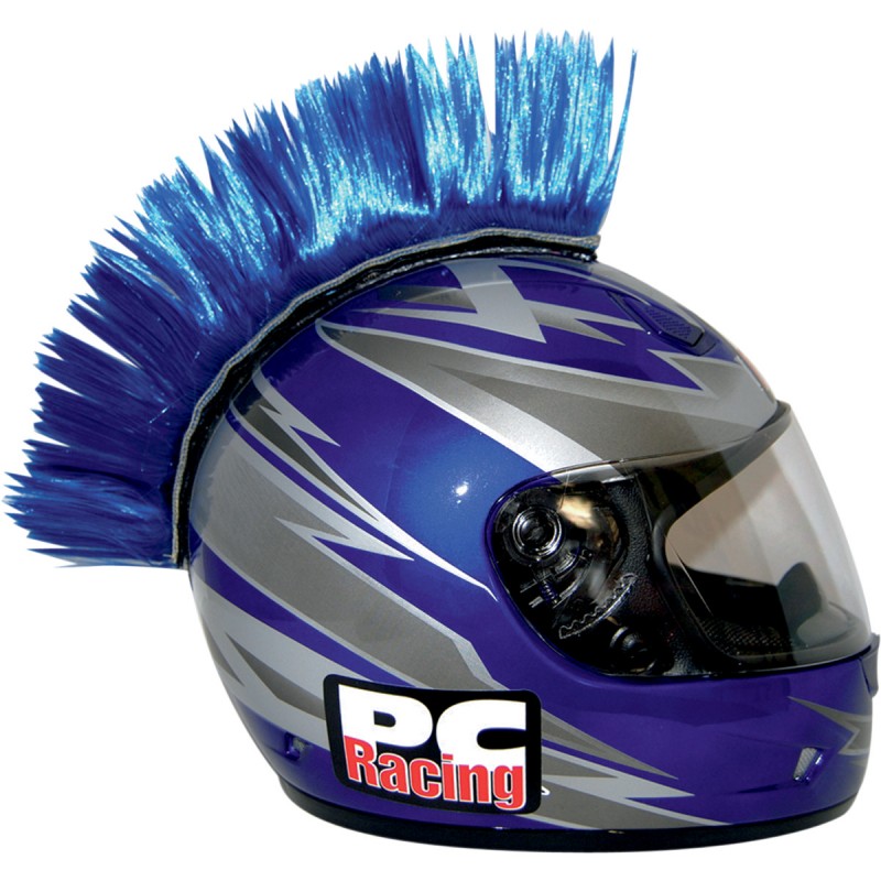 Číro na moto prilbu PC RACING Mohawk blue