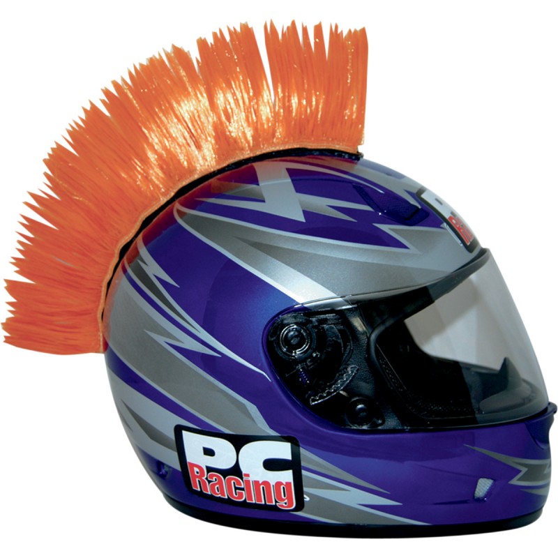 Číro na moto prilbu PC RACING Mohawk orange