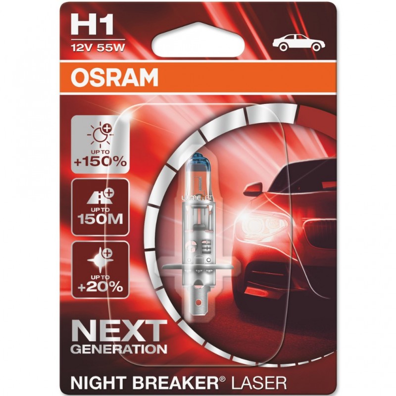 Žiarovka na motorku OSRAM Night Breaker Laser H1 55W 12V blister