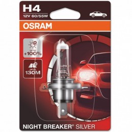 Žiarovka na motorku OSRAM Night Breaker Silver H4 60/55W 12V blister