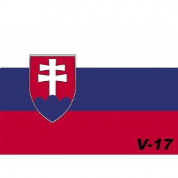 Vlajka Bikersmode Slovensko s tyčkou V17 38x28cm