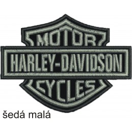 Nášivka BIKERSMODE Harley-Davidson malá šedá