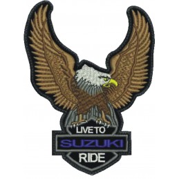 Nášivka BIKERSMODE orol Livo to ride malá Suzuki
