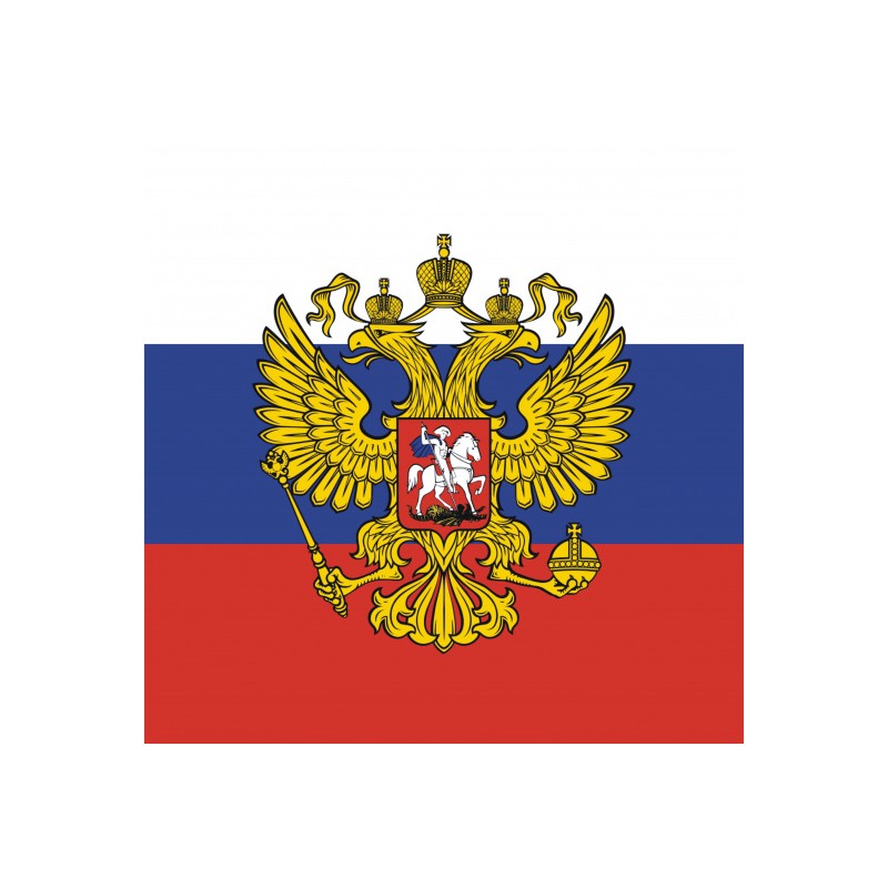 Vlajka Bikersmode Rusko+orol s tyčkou 38x28cm