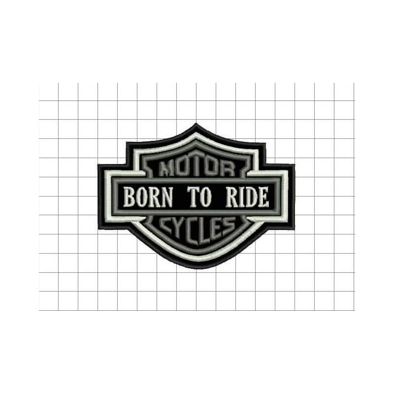 Nášivka BIKERSMODE motor cycles čiernobiela veľká