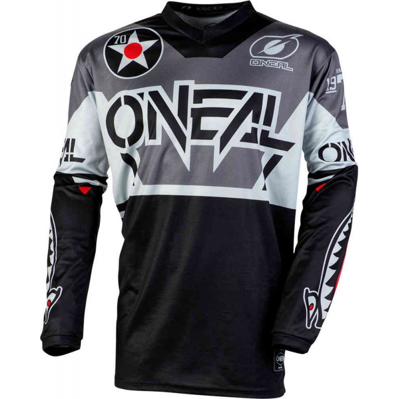 MX dres na motorku Oneal Element Warhawk black/grey