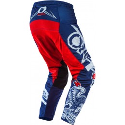 MX nohavice na motocykel Oneal Element Warhawk blue/red