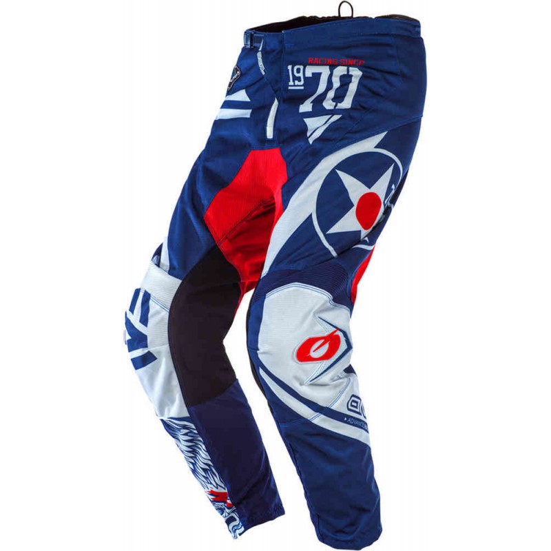 MX nohavice na motocykel Oneal Element Warhawk blue/red