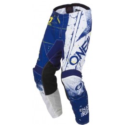 MX detské nohavice na motocykel Oneal Element Shred blue