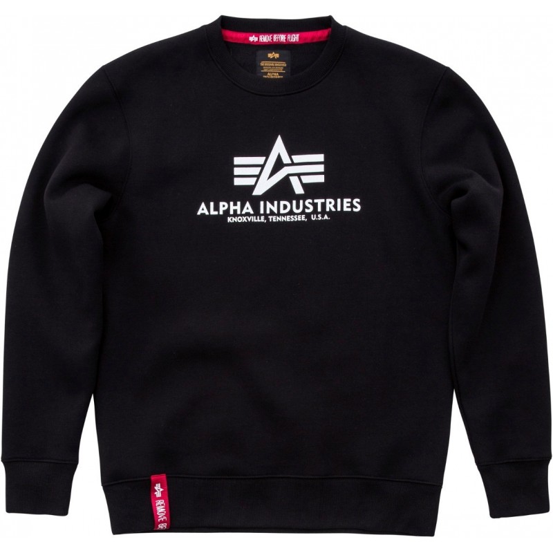 Mikina ALPHA INDUSTRIES Basic Sweatshirt black