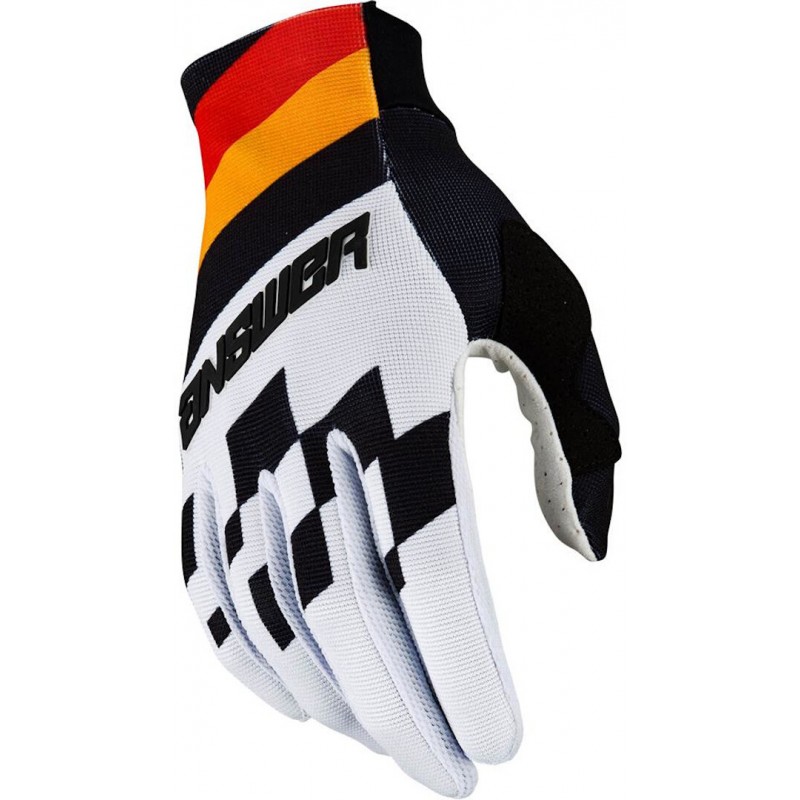 MX rukavice na motorku ANSWER AR2 Korza white/black/red