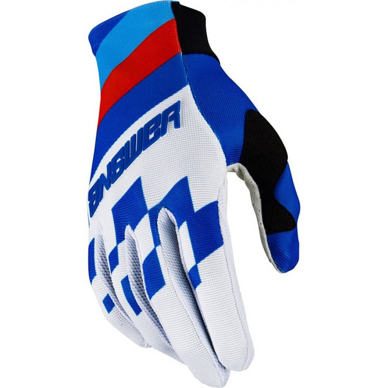 MX rukavice na motorku ANSWER AR2 Korza whitte/blue/red