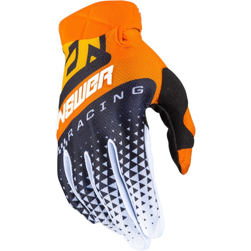 MX rukavice na motorku ANSWER AR3 Korza orange/black/white