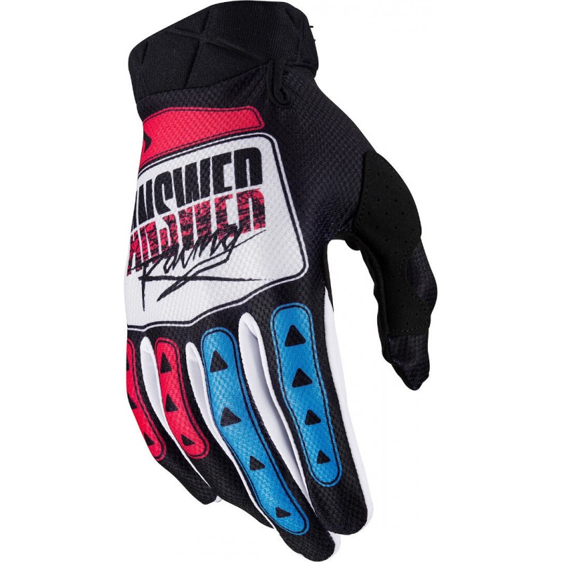 MX rukavice na motorku ANSWER AR3 Korza black/white/pink