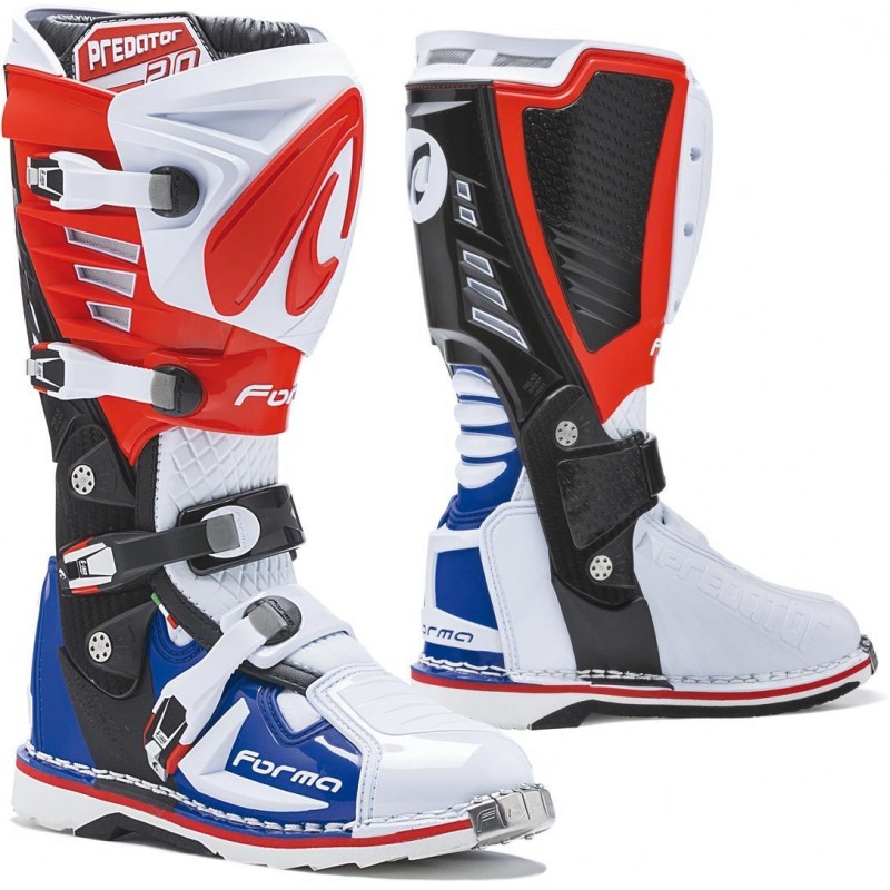 Topánky na motorku FORMA Predator 2.0 white/red/blue