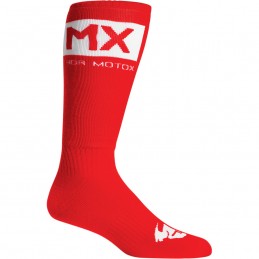 Detské MX ponožky THOR Solid red white