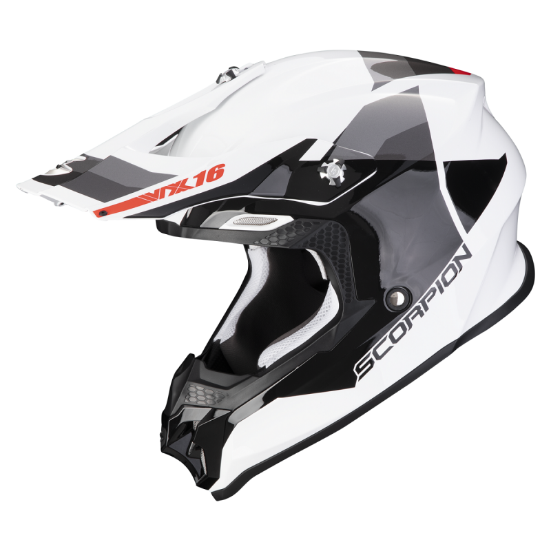 Prilba SCORPION EXO VX-16 Air Spectrum biela strieborná