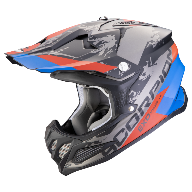 Prilba SCORPION EXO VX-22 Air CX čierna modrá červená Prilba SCORPION EXO VX-22 Air CX čierna modrá červená