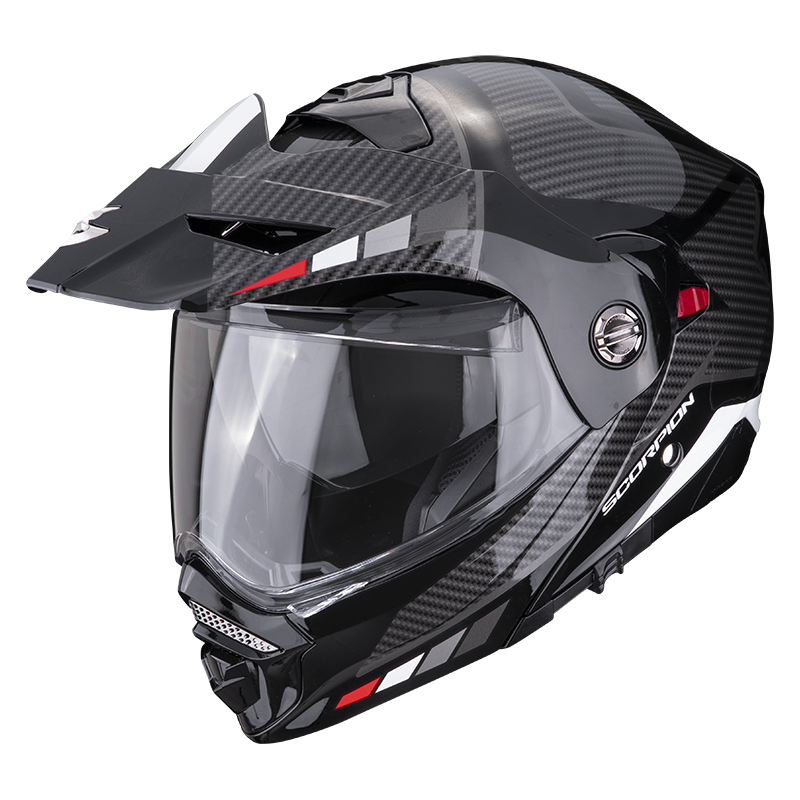 Prilba SCORPION EXO ADX-2 Camino čierna strieborná červená