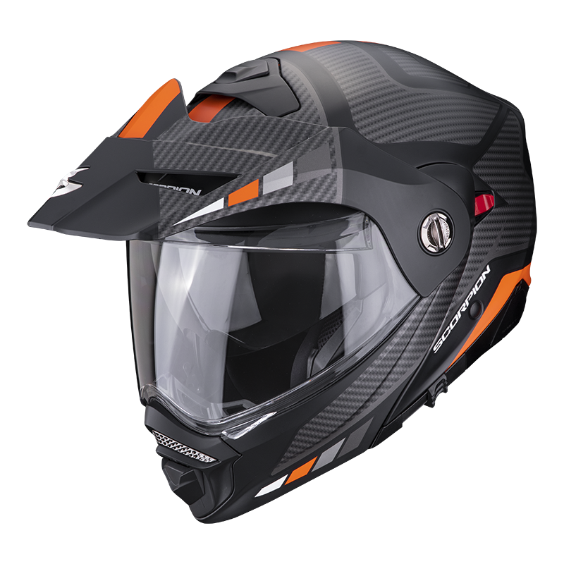 Prilba SCORPION EXO ADX-2 Camino čierna strieborná oranžová Prilba SCORPION EXO ADX-2 Camino čierna strieborná oranžová