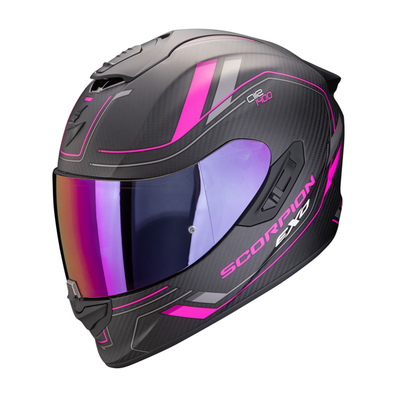 Prilba SCORPION EXO-1400 EVO II Carbon Air Mirage matná čierna ružová