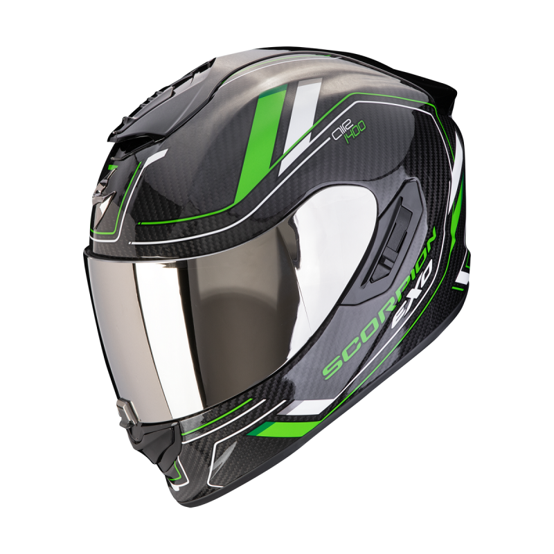 Prilba SCORPION EXO-1400 EVO II Carbon Air Mirage čierna zelená Prilba SCORPION EXO-1400 EVO II Carbon Air Mirage čierna zelená