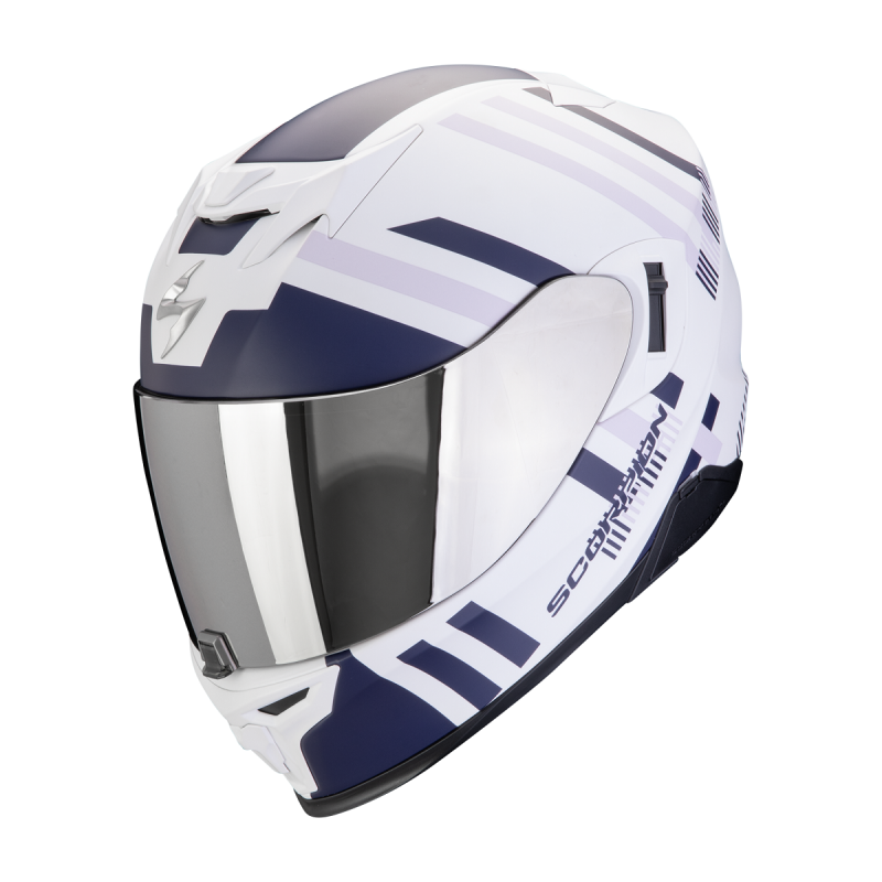 Prilba SCORPION EXO-520 EVO Air Banshee čierna matná modrá fialová Prilba SCORPION EXO-520 EVO Air Banshee čierna matná modrá fialová