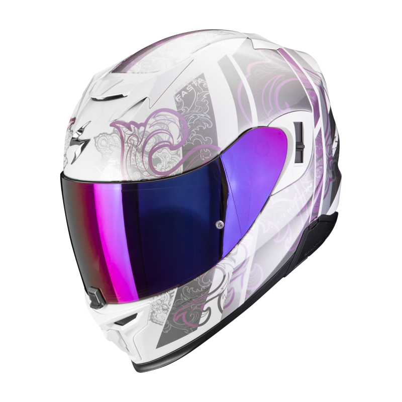 Prilba SCORPION EXO-520 EVO Air Fasta biela fialová Prilba SCORPION EXO-520 EVO Air Fasta biela fialová
